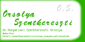 orsolya szentkereszti business card